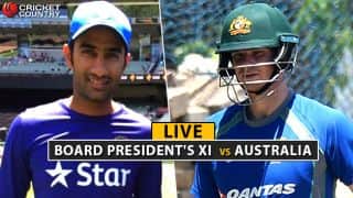 HIGHLIGHTS, Board President’s XI vs Australia 2017 at Chennai: AUS win by 103 runs